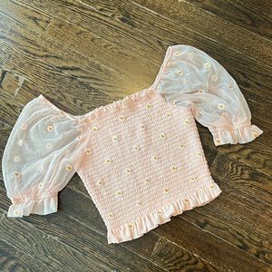 Altar’d State Pink Smocked Top